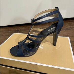Michael Kors Navy Strappy Heels